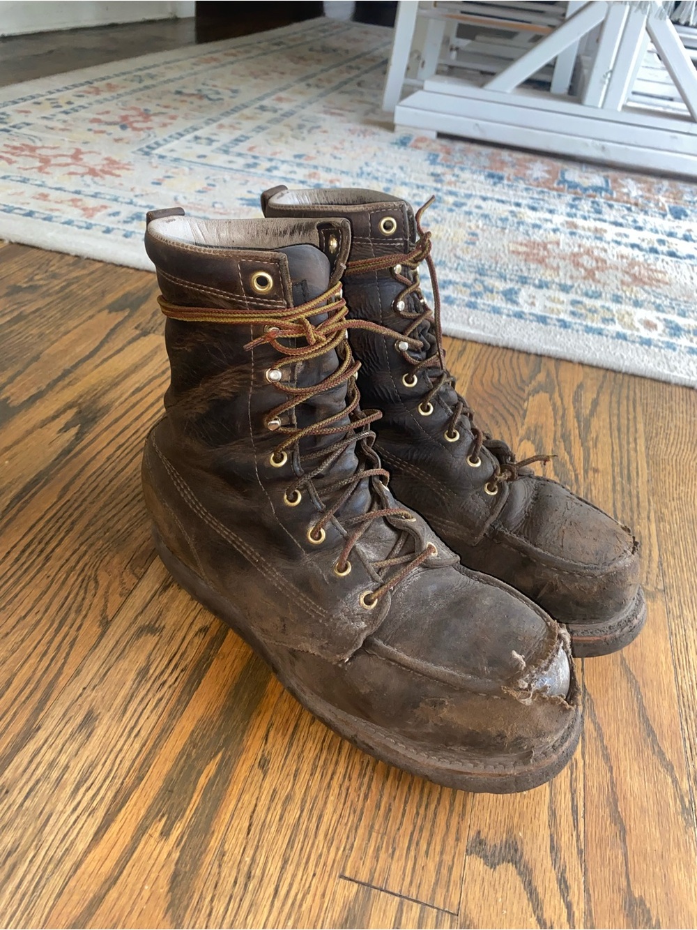 Men's Thorogood 8" Steel Toe Wedge Sole Moc Toe Work Boot (U.S.A.) 804-4235